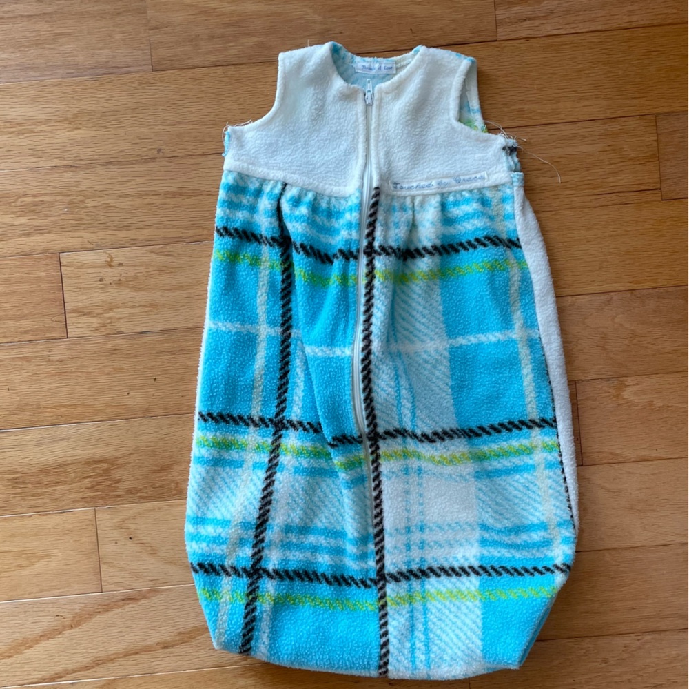 Plaid Sleeveless Baby Sleeping Bag